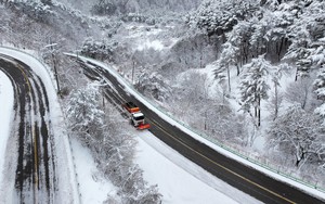 Tuyết rơi dày bất thường gây gián đoạn giao thông ở Hàn Quốc