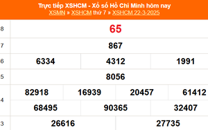 XSHCM 22/3 - XSTP thứ Bảy - Kết quả xổ số Hồ Chí Minh hôm nay ngày 22/3/2025
