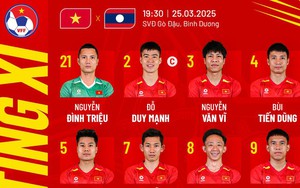 Đội hình ra sân ĐT Việt Nam vs ĐT Lào: Quang Hải, Ngọc Tân ngồi ngoài, Tiến Linh đá từ đầu