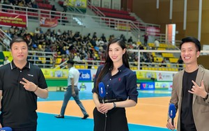 Nhan sắc gây chú ý của MC từng lọt Top 10 Hoa hậu Hoàn vũ Việt Nam tại Giải bóng chuyền Vô địch Quốc gia 2025