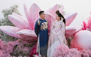 Chú rể Hàn diện áo dài ngũ thân của NTK Vũ Lan Anh trong lễ cưới với cô dâu Việt ở Sapa