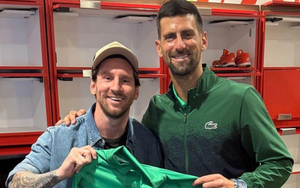 Lionel Messi đến tận nơi cổ vũ Djokovic thi đấu ở Miami Open 2025