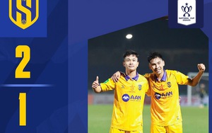 Sao U22 Việt Nam ghi bàn, SLNA thắng nhọc đội hạng nhất để lọt vào bán kết Cúp Quốc gia