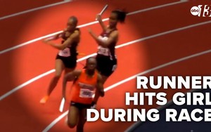 Phẫn nộ trước cảnh nữ runner bị đối thủ cầm gậy tiếp sức vụt vào đầu trong cuộc đua