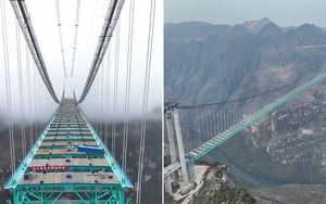 Cầu cao nhất thế giới, gấp đôi tháp Eiffel, dài 1.417 mét, sắp khai trương tại Trung Quốc