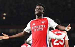 Bukayo Saka như 'ngọn lửa' trở lại thắp sáng giấc mơ của Arsenal