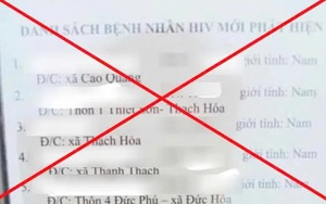 Danh sách người bị nhiễm HIV lan truyền trên mạng xã hội là thông tin sai sự thật