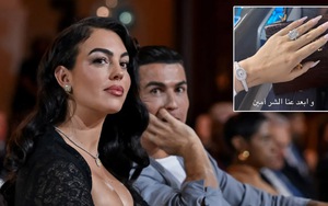 Georgina Rodriguez khoe nhẫn kim cương, rộ tin đồn kết hôn với Cristiano Ronaldo