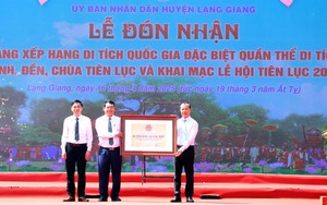 Quần thể di tích Tiên Lục đón Bằng xếp hạng Di tích quốc gia đặc biệt