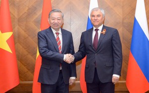 Tổng Bí thư Tô Lâm hội kiến Chủ tịch Duma Quốc gia LB Nga