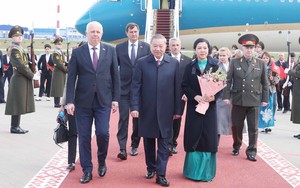 Tổng Bí thư Tô Lâm và Phu nhân bắt đầu thăm cấp Nhà nước Cộng hòa Belarus