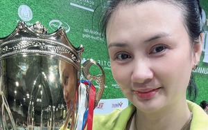 Người đẹp bóng chuyền Kim Huệ khoe chức vô địch giải pickleball