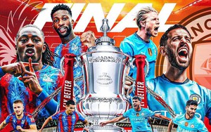 Link xem trực tiếp bóng đá Crystal Palace vs Man City, 22h30 hôm nay ngày 17/5, chung kết FA Cup