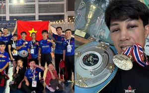 Nguyễn Trần Duy Nhất ‘khoe’ gương mặt bầm tím sau khi vô địch, cùng đội Muay Việt Nam giành hàng loạt HC ở Thái Lan