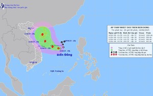 Áp thấp nhiệt đới liên tục đổi hướng gây gió mạnh cấp 7, giật cấp 9