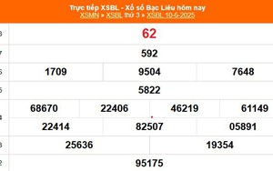 XSBL 10/6 - Kết quả xổ số Bạc Liêu hôm nay 10/6/2025 - Trực tiếp XSBL ngày 10 tháng 6