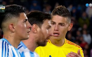Messi có hành động không đẹp với James Rodriguez khi Argentina hòa Colombia, lý do từ hiềm khích cũ