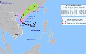 Bão số 1 tiếp tục đổi hướng với sức gió giật cấp 14