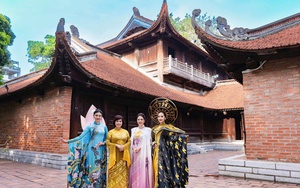 NTK Thoa Trần đưa truyền thuyết Tiên Rồng vào BST áo dài mới 