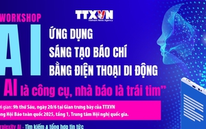 Trải nghiệm sử dụng AI tại gian trưng bày của TTXVN ở Hội báo toàn quốc 2025