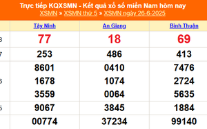 XSMN 26/6 - Kết quả xổ số miền Nam hôm nay 26/6/2025 - Trực tiếp XSMN ngày 26 tháng 6