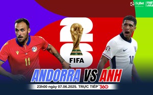 Nhận định, soi tỷ lệ Andorra vs Anh 23h00 ngày 07/06, vòng loại World Cup 2026
