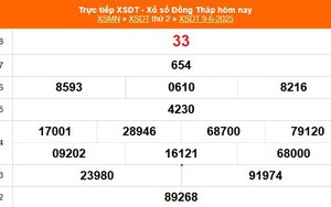 XSDT 9/6 - Kết quả xổ số Đồng Tháp hôm nay 9/6/2025 - Trực tiếp XSDT ngày 9 tháng 6