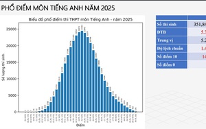 Những con số đáng chú ý trong phổ điểm thi tốt nghiệp THPT 2025