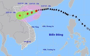 Dự báo bão số 3 sẽ gây mưa rất lớn ở vùng núi Thanh Hóa, Nghệ An trong đêm 21/7