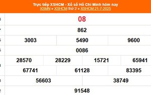 XSHCM 21/7 - XSTP thứ Hai - Kết quả xổ số Hồ Chí Minh hôm nay ngày 21/7/2025