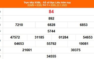 XSBL 22/7 - Kết quả xổ số Bạc Liêu hôm nay 22/7/2025 - Trực tiếp XSBL ngày 22 tháng 7