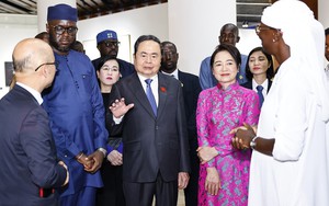 Chủ tịch Quốc hội Trần Thanh Mẫn và Phu nhân tham quan Bảo tàng Văn minh châu Phi