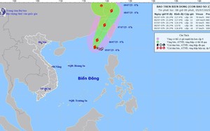 Bão di chuyển theo hướng Bắc Đông Bắc hướng về vùng biển tỉnh Phúc Kiến (Trung Quốc)