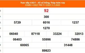 XSDT 7/7 - Kết quả xổ số Đồng Tháp hôm nay 7/7/2025 - Trực tiếp XSDT ngày 7 tháng 7
