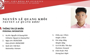 Con trai Quang Hải được chọn tập huấn 3 năm tại học viện bóng đá uy tín ở Brazil