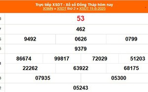 XSDT 11/8 - Kết quả xổ số Đồng Tháp hôm nay 11/8/2025 - Trực tiếp XSDT ngày 11 tháng 8