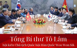 Tổng Bí thư Tô Lâm hội kiến Chủ tịch Quốc hội Hàn Quốc Woo Won Sik