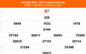 XSLA 23/8 - Kết quả xổ số Long An hôm nay 23/8/2025 - Trực tiếp XSLA ngày 23 tháng 8