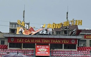 Sân Hà Tĩnh chịu ảnh hưởng của cơn bão số 5, BTC yêu cầu các CLB chủ động cập nhật tình hình