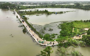 Ảnh hưởng bão số 5: Hà Nội báo động lũ khẩn cấp trên sông Bùi và sông Tích