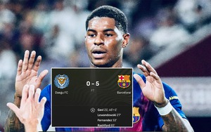Rashford ghi bàn đầu tiên cho đội bóng mới, Barcelona thắng 5 sao trước đối thủ K-League 1