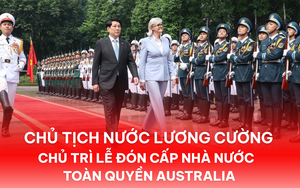 Chủ tịch nước Lương Cường chủ trì lễ đón cấp Nhà nước Toàn quyền Australia