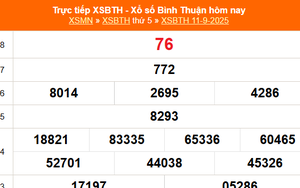 XSBTH 11/9 - Kết quả xổ số Bình Thuận hôm nay 11/9/2025 - Trực tiếp XSBTH ngày 11 tháng 9