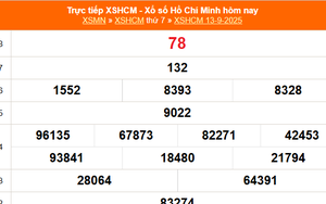 XSHCM 13/9 - XSTP thứ Bảy - Kết quả xổ số Hồ Chí Minh hôm nay ngày 13/9/2025