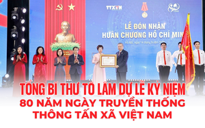 Tổng Bí thư Tô Lâm dự Lễ kỷ niệm 80 năm Ngày truyền thống Thông tấn xã Việt Nam