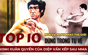 Top 10 môn võ mạnh nhất dùng trong tự vệ: Vịnh Xuân Quyền của Diệp Vấn xếp dưới MMA