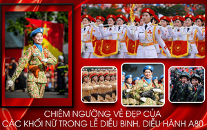 Chiêm ngưỡng vẻ đẹp của các Khối nữ chiến sĩ trong Lễ diễu binh, diễu hành A80