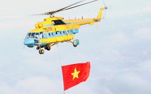 Diễu binh Kỷ niệm 80 năm Quốc khánh 2-9: Biên đội trực thăng bay qua Quảng trường Ba Đình