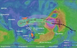 Ảnh hưởng bão số 9, khu vực Bắc Biển Đông gió vẫn duy trì cấp siêu bão (cấp 15-17), biển động dữ dội