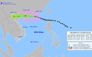 Ảnh hưởng bão số 9, vùng gần tâm siêu bão đi qua cấp 14-16, giật trên cấp 17